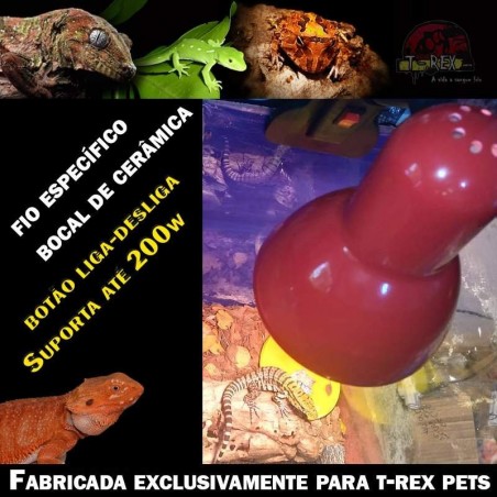 luminária lâmpada répteis