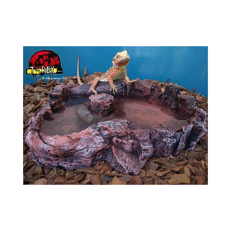Boulder Corner Water Dish XL Répteis | Iguana